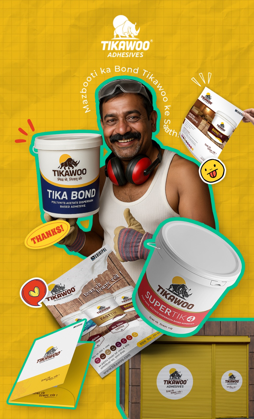 Tikawoo Adhesives branding and campaign work by Buddha Branding